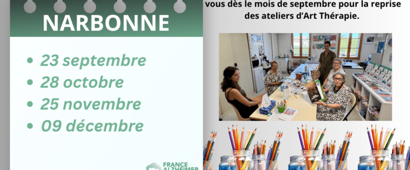 PAUSE ESTIVALE ET REPRISE DES ATELIERS D’ART THERAPIE EN SEPTEMBRE.