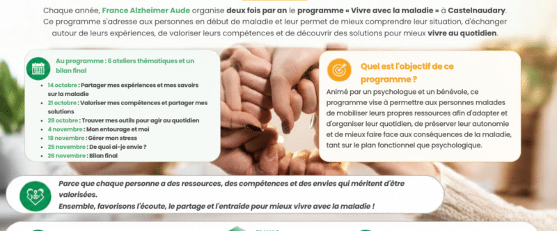 VIVRE AVEC LA MALADIE : UN PROGRAMME POUR AVANCER ENSEMBLE À CASTELNAUDARY