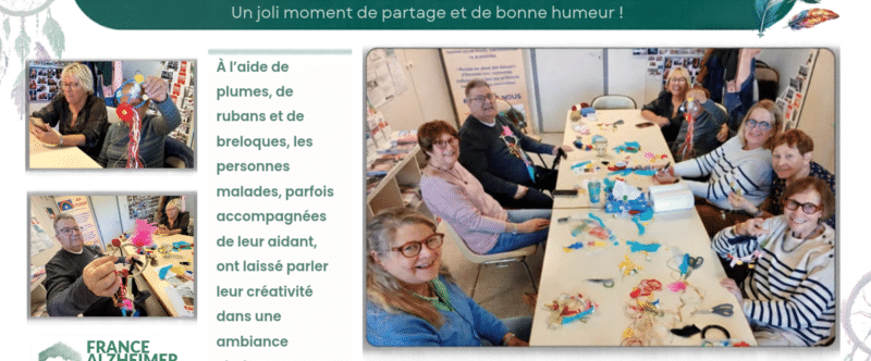 UNE PARENTHESE CREATIVE ET CONVIVIALE CHEZ FRANCE ALZHEIMER AUDE !
