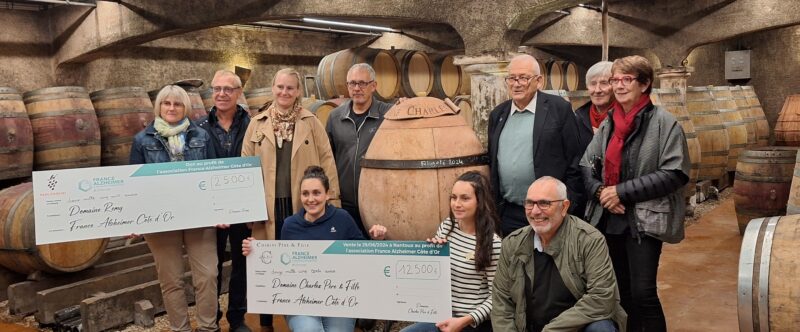 Remise de chèques : DOMAINE CHARLES & MAISON PAUL CHOLLET pour France Alzheimer Cote d&rsquo;Or