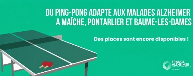 Du ping-pong adapté aux malades Alzheimer à Maîche, Pontarlier et Baume-les-Dames