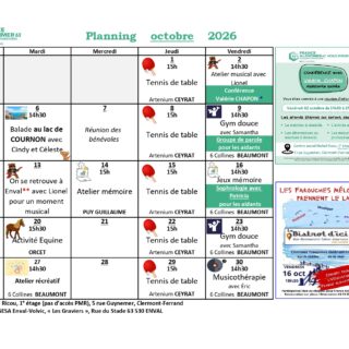 Journée mondiale le 26 septembre 2025 à Gerzat !